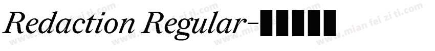 Redaction Regular字体转换